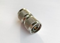 Straight N type male to male adapter 50ohm