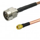 N male to RP-SMA male RG400 Mil Spec Coaxial Cable 