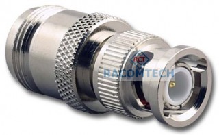 BNC plug male to N type female connector adapter 50ohm