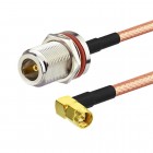 N female to SMA male-RA RG400 Mil Spec Coaxial Cable