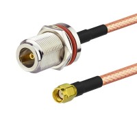 N female to RP-SMA male RG400 Mil Spec Coaxial Cable