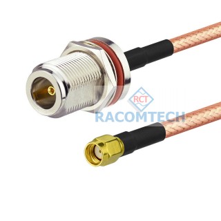 N female to RP-SMA male RG400 Mil Spec Coaxial Cable