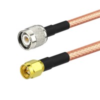 TNC male to SMA male RG400 Mil Spec Coaxial Cable