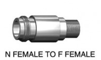 N  type female (75 ohm)  to F type female adapter 75ohm