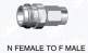 N  type female (75 ohm)  to F type male adapter 75 ohm - N  type female (75 ohm)  to F type male adapter 75 ohm