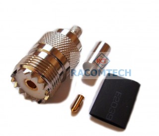 UHF SO239 Crimp socket  for RG58 LMR195 Cable  50 ohm