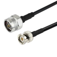 N (male) - BNC  (male) LMR240 Times Microwave Cable RoHS