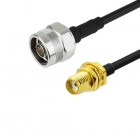 N (Male) - SMA  (female) LMR240 Times Microwave Cable RoHS