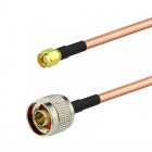 N male to RP- SMA male RG142 Mil-C17/60 Coaxial Cable