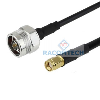 N male to RP-SMA male LMR240 Times Microwave Cable ( D-link, Netgear ) RoHS