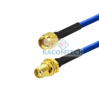 SMA male to SMA female RG405 Habia 0.086" Semi Flexiform Cable