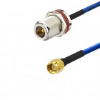 N Bulkhead to SMA male RG405 Habia 0.086" Semi Flexiform Cable