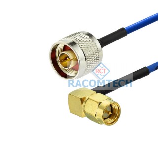 N male to SMA male Right Angle RG405 Habia 0086 Semi Flexiform Cable