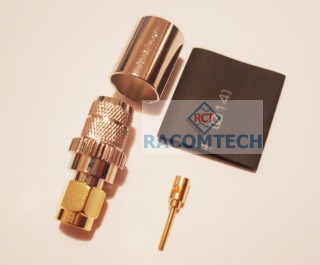 RP SMA Plug  Crimp LMR400 Straight Cable Connector