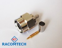 N type Crimp Plug for  LMR240   50 ohm  ( Hex )